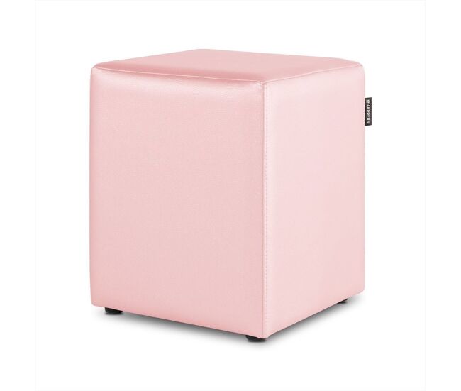 Puff cubo polipiel rosa pack 2 unidades happers