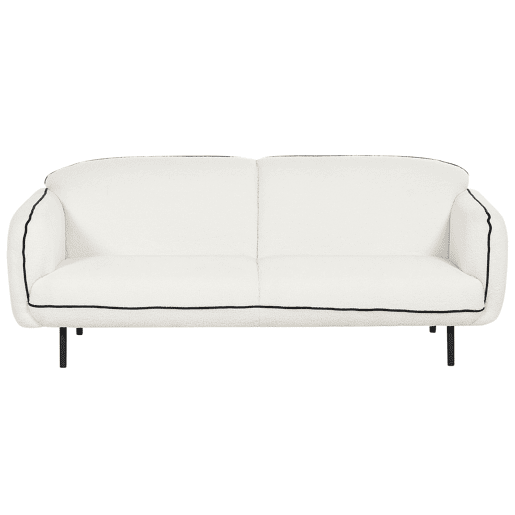 Sofá TONSBERG Bouclé Branco 3 lugares