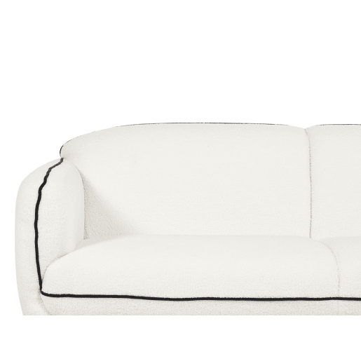 Sofá TONSBERG Bouclé Branco 3 lugares