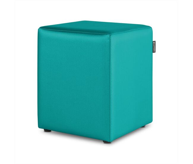 Puff cubo polipiel turquesa pack 2 unidades happers