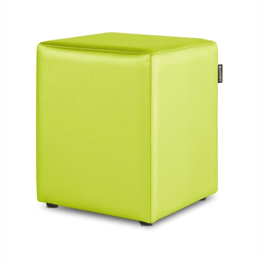 Puff Cube Leatherette Indoor Green Happers PACK 2 UNIDADES HAPPERS