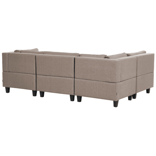 Sofá modular em forma de U UNSTAD Tecido Castanho 5 lugares