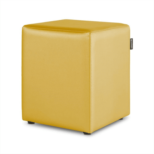 Puff Cube Leatherette para interior Mustard Happers PACK 2 UNIDADES HAPPERS