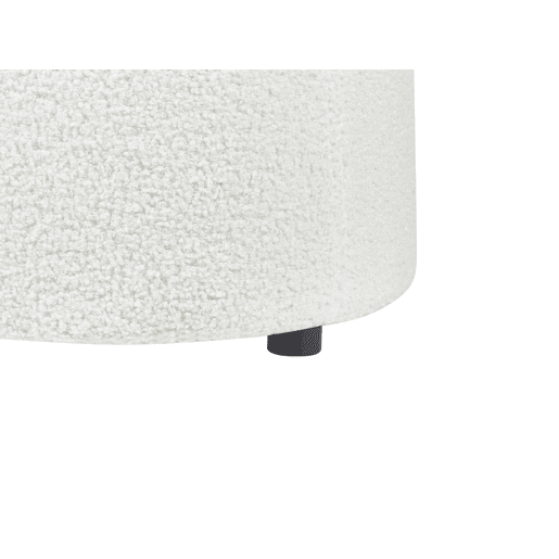 Pufe com arrumação MARYLAND Bouclé Branco creme 38 cm 38 cm 40 cm