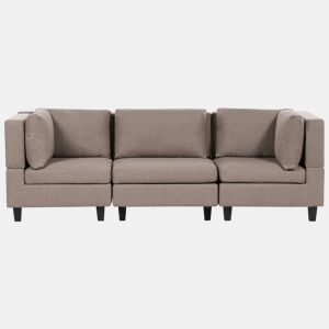 Sofá modular UNSTAD Tecido Castanho 3 lugares
