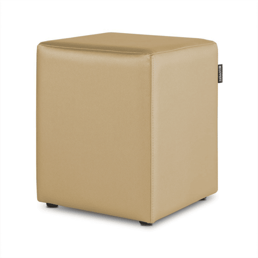 Almofadas Bege Puff Cube Leatherette Interior PACK 2 UNIDADES HAPPERS