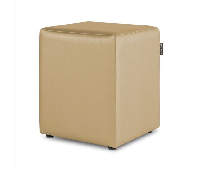 Puff cubo polipiel beige pack 2 unidades happers