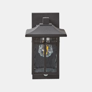Iluminação de parede para exterior TEVIOT Com sensor de movimento Preto