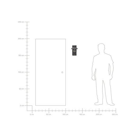 Iluminação de parede para exterior TEVIOT Com sensor de movimento Preto