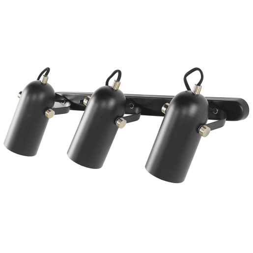 Candeeiro com 3 focos TYRIA Ajustável Metal Preto