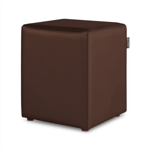 Happers Indoor Castanho Leatherette Cube Puff PACK 2 UNIDADES HAPPERS
