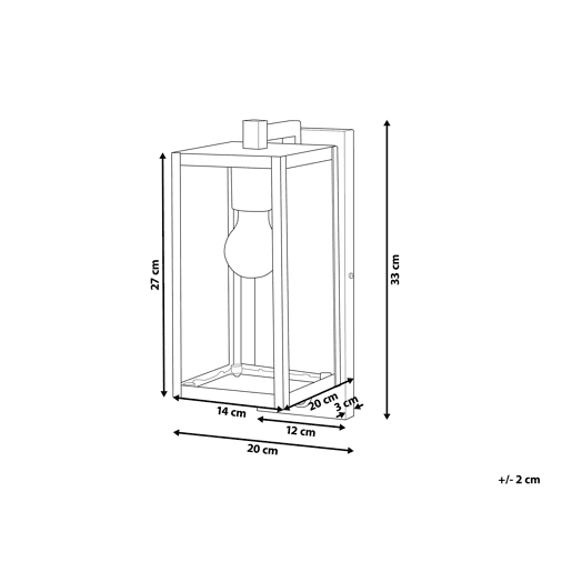 Beliani Iluminação de parede para exterior MEGGET