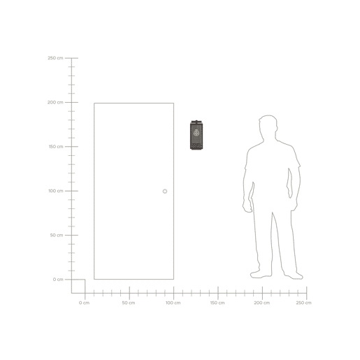 Beliani Iluminação de parede para exterior MEGGET