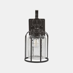 Iluminação de parede para exterior WOOLER Preto