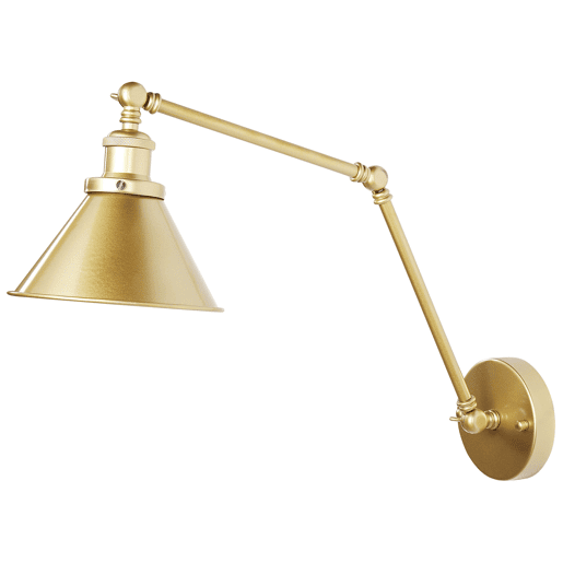 Conjunto de 2 candeeiros de parede NARVA Ajustável Metal Dourado