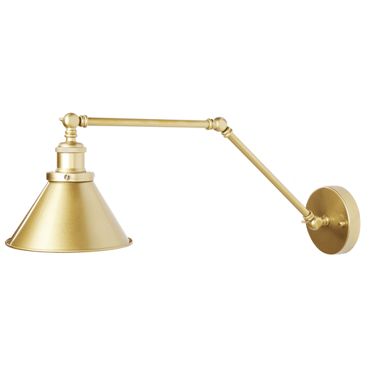 Conjunto de 2 candeeiros de parede NARVA Ajustável Metal Dourado