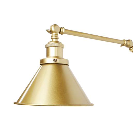 Conjunto de 2 candeeiros de parede NARVA Ajustável Metal Dourado