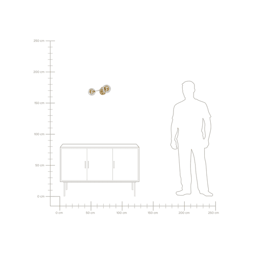 Candeeiros de parede RAMIS Metal Dourado