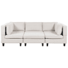 Sofá modular em forma de U UNSTAD Tecido Creme claro com repousa-pés 5 lugares