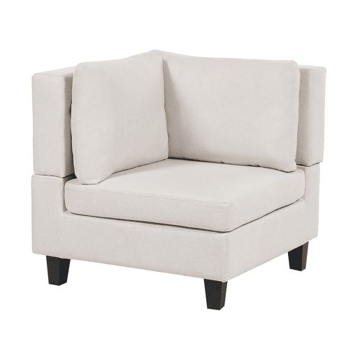 Sofá modular em forma de U UNSTAD Tecido Creme claro com repousa-pés 5 lugares Sofá modular em forma de U UNSTAD Tecido Creme claro com repousa-pés 5 lugares