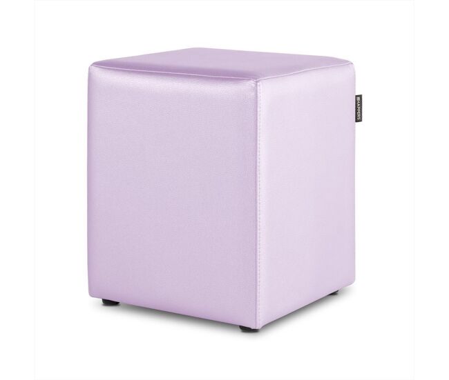 Puff cubo polipiel malva pack 2 unidades happers
