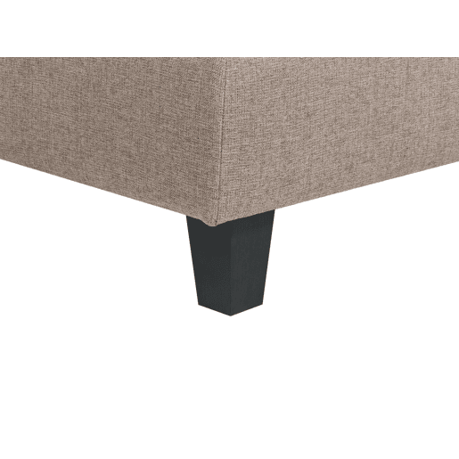 Sofá modular UNSTAD Tecido Castanho com repousa-pés 3 lugares