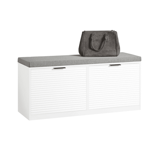 Banco para sapatos com 2 abas 105 x 35 x 48 cm SoBuy FSR147-W