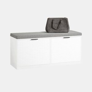 Banco para sapatos com 2 abas 105 x 35 x 48 cm SoBuy FSR147-W