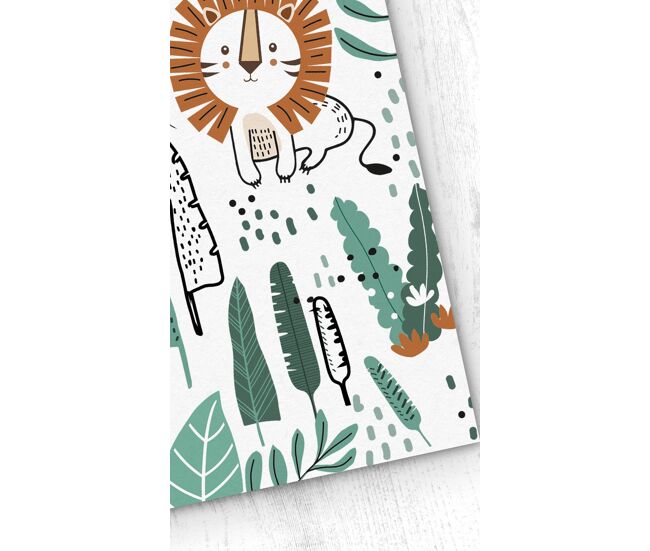 Papel pintado infantil lion selva lionselva - multicolor - 1 rollo 55 x 300 cm