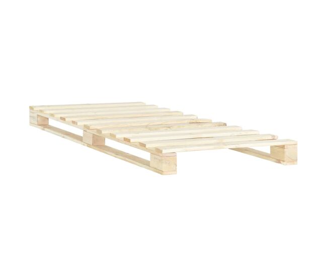 Estructura de cama de palés madera maciza de pino 100x200 cm