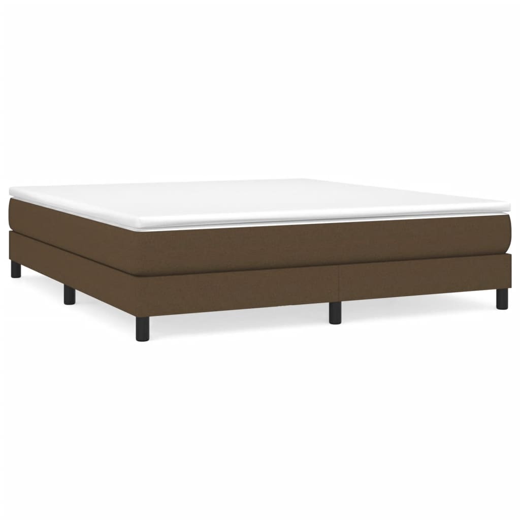 Estructura de cama box spring tela marrón 160x200 cm