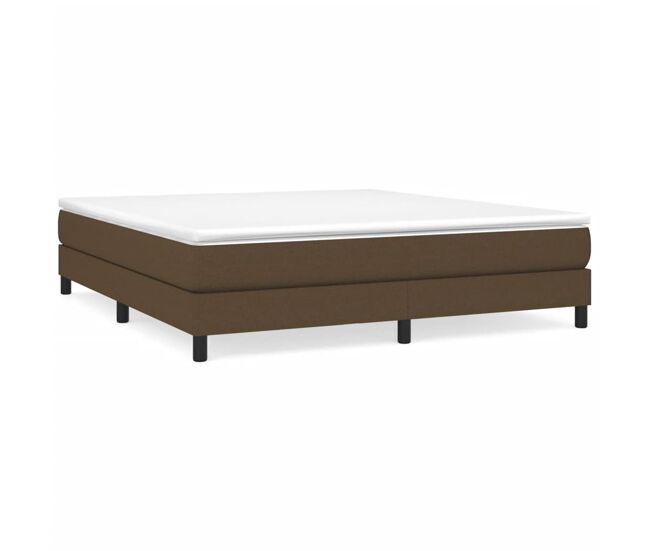 Estructura de cama box spring tela marrón 160x200 cm