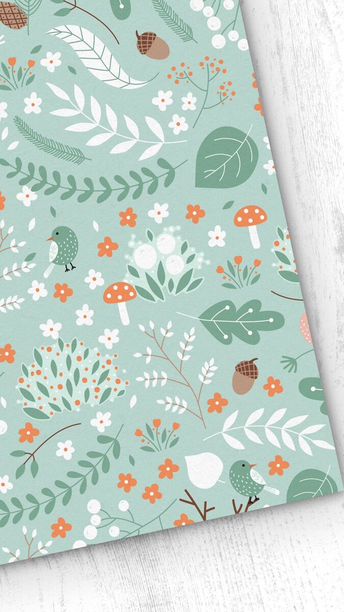 Papel pintado infantil encanto encanto - verde - 1 rollo 55 x 300 cm