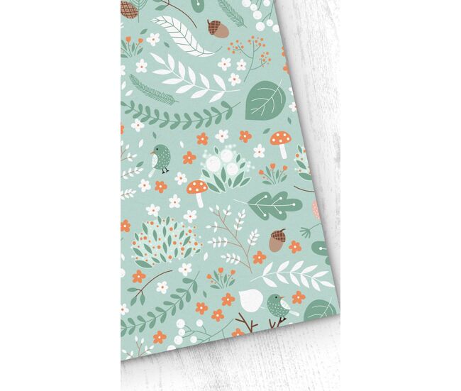 Papel pintado infantil encanto encanto - verde - 1 rollo 55 x 300 cm