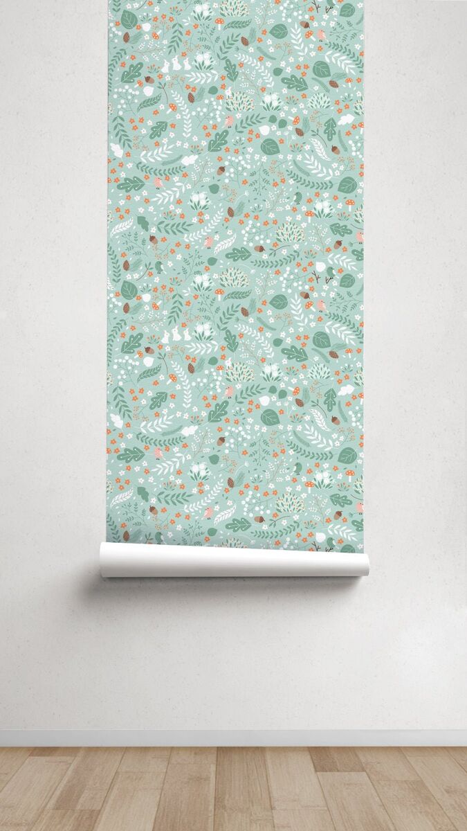 Papel pintado Infantil Encanto Encanto - Verde - 1 rollo 55 x 300 cm ...