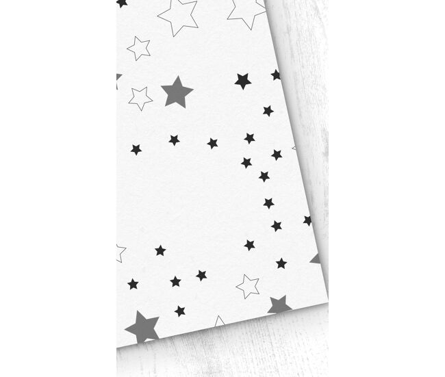 Papel pintado infantil stars stars - blanco - 1 rollo 55 x 300 cm