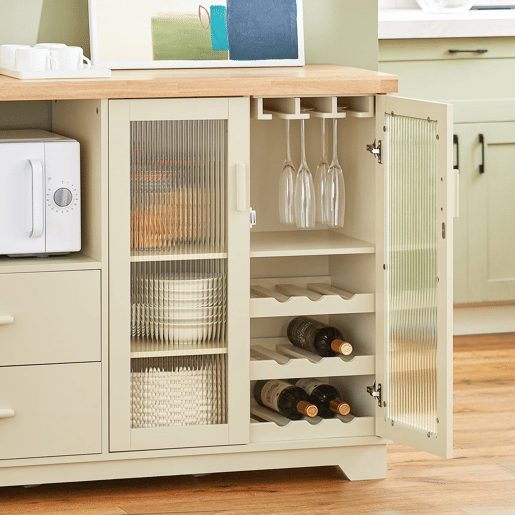 Aparador de cozinha para micro-ondas 120 x 40 SoBuy FSB81-MI