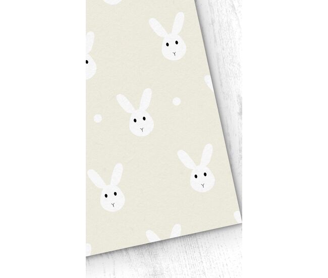 Papel pintado infantil bunny bunny - beige - 1 rollo 55 x 300 cm