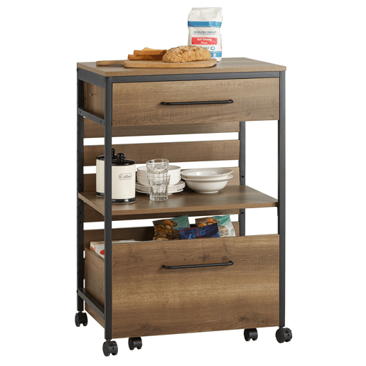 SoBuy FKW118-PF Carrinho de cozinha com 1 gaveta móvel