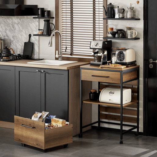 SoBuy FKW118-PF Carrinho de cozinha com 1 gaveta móvel