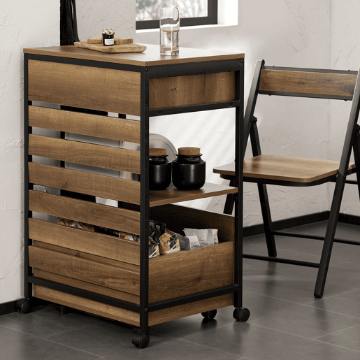 SoBuy FKW118-PF Carrinho de cozinha com 1 gaveta móvel