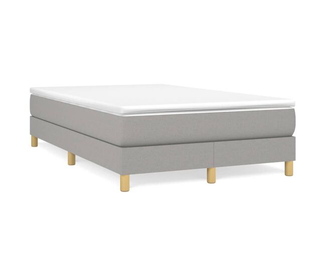 Estructura de cama box spring tela gris claro 120x200 cm