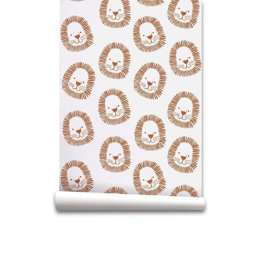 Papel pintado infantil leoncio leoncio - marron - 1 rollo 55 x 300 cm