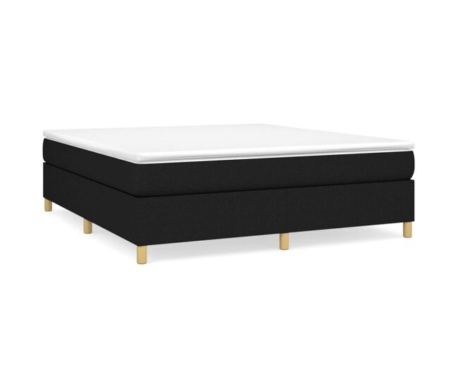 Estructura de cama box spring tela negro 180x200 cm