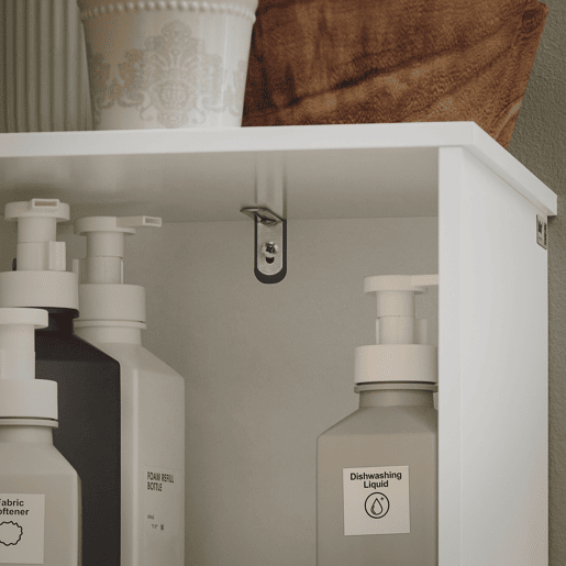 SoBuy BZR127-W Móvel de casa de banho com 1 compartimento e 2 portas