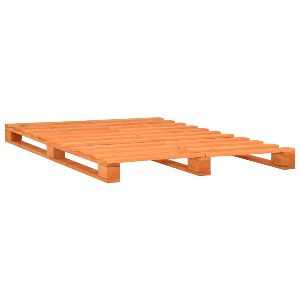 Estructura cama de palets madera maciza pino marrón 140x200 cm