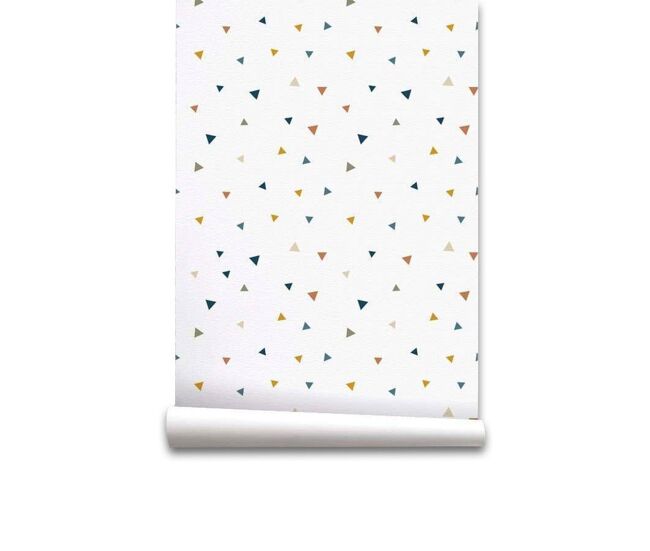 Papel pintado tria tria - blanco - 1 rollo 55 x 300 cm