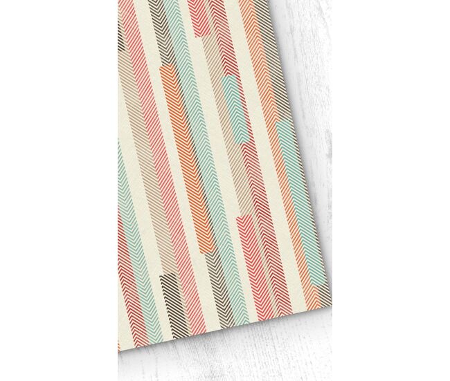 Papel pintado chevron chevron - multicolor - 1 rollo 55 x 300 cm