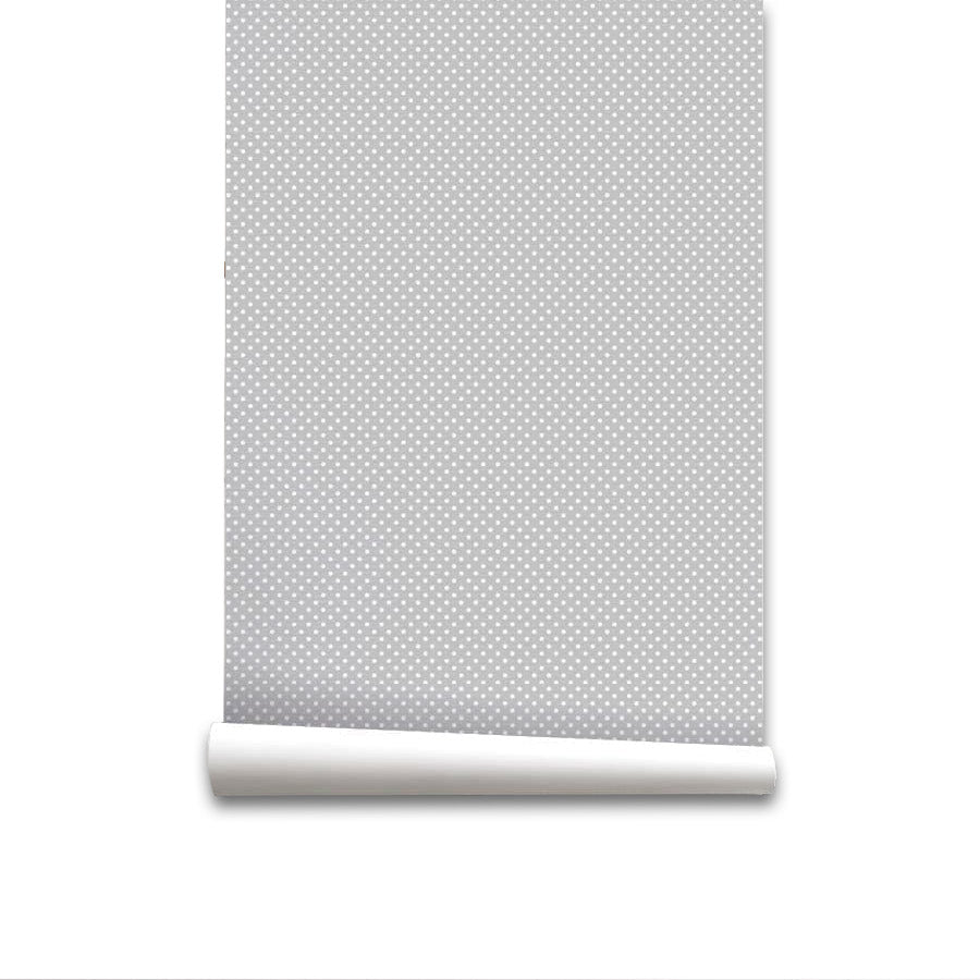 Papel pintado infantil lunares  lunares - gris - 1 rollo 55 x 300 cm