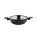 CACEROLA BAJA CON TAPA CRISTAL ALUMINIUM FORJADO CACEROLA BAJA CON TAPA CRISTAL ALUMINIUM FORJADO Negro